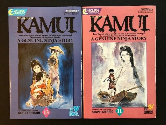 LOT of 10~Eclipse Comics~KAMUI A Genuine Ninja Story #5-11,13,16-17 VF (A184)