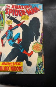 The Amazing Spider-Man #86 beware the black widow - tape 1.5 inch spine split