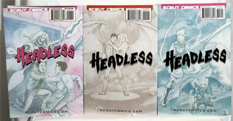 HEADLESS Season Two #1 - 3 Connecting Covers Triptych (Scout 2021)