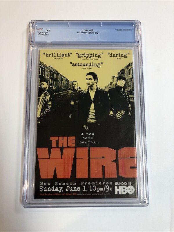 Losers (2003) # 1 (CGC 9.8 WP) 1st App Losers | Jock Cover & Art