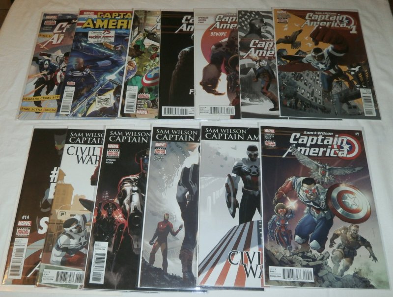 Captain America: Sam Wilson   #1-3,5-14 (set of 13) Falcon, Spencer/Acuna