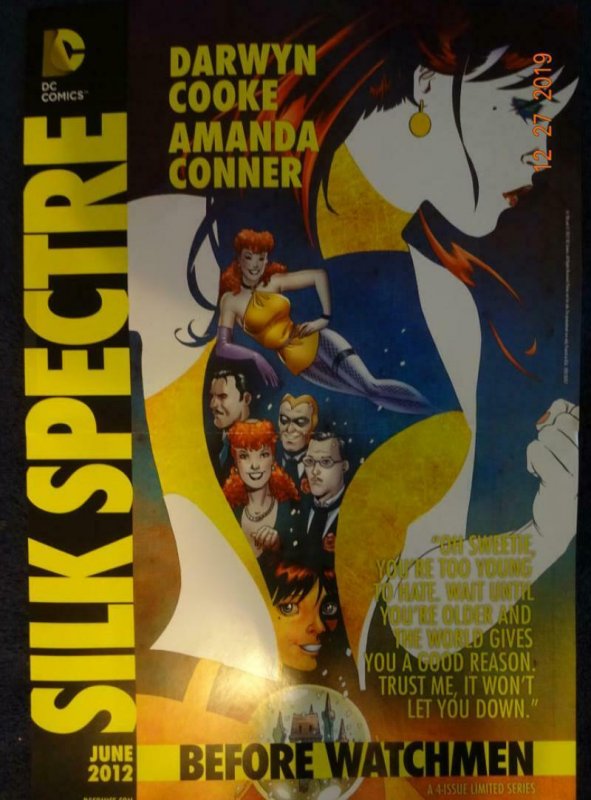 SILK SPECTRE BEFORE WATCHMEN Promo Poster, 11 x 17, 2012, DC Connor Cooke Unused