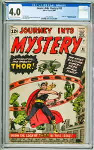 Journey into Mystery #83 (1962) CGC 4.0 1st Appearance of Thor!