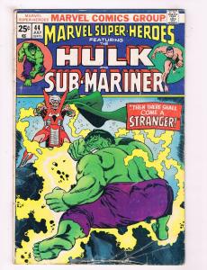Marvel Super Heroes #44 VG Marvel Comics Comic Book Hulk Sub Mariner July DE36