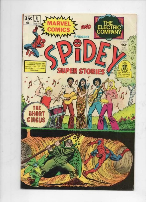 SPIDEY SUPER STORIES #8, FN, Mole Man, Spider-man, 1974 1975, more in store 