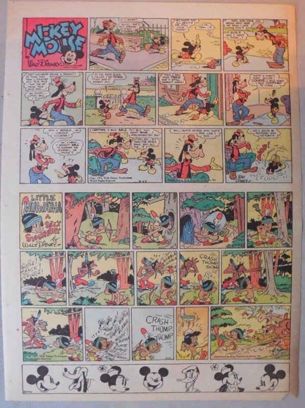 Mickey Mouse Sunday Page by Walt Disney from 3/23/1941 Tabloid Page Size 