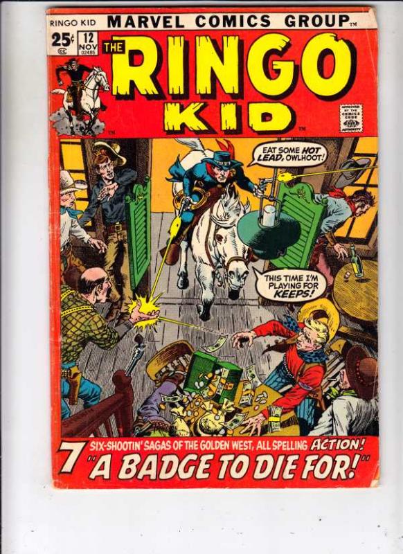 Ringo Kid #12 (Jan-72) FN- Mid-Grade Ringo Kid