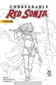 UNBREAKABLE RED SONJA (2022 DYNAMITE) #4 VARIANT 1:7 CVR R FOC INCV MATT X08622