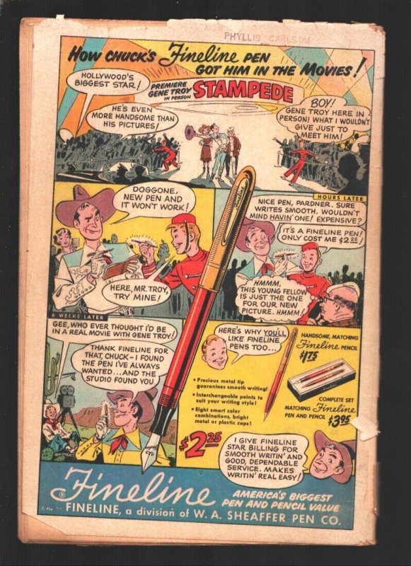 SUPERMAN #92-1954-DC--Superman's Last Hour-Full page ad for Jimmy Olsen #1-...