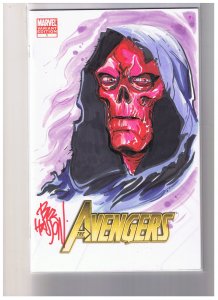 Avengers #1 Blank Varient  Signed and Cover Art By Buz Hasson  VF/NM