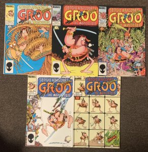 Sergio Aragones Groo The Wanderer #21,22,24,25,27 1986 Marvel Lot Nm 