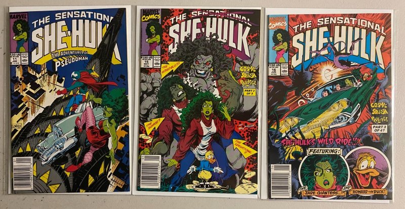 Sensational She-Hulk lot #2-16 Newsstand Marvel (8.0 VF) 11 diff (1989 to 1990)