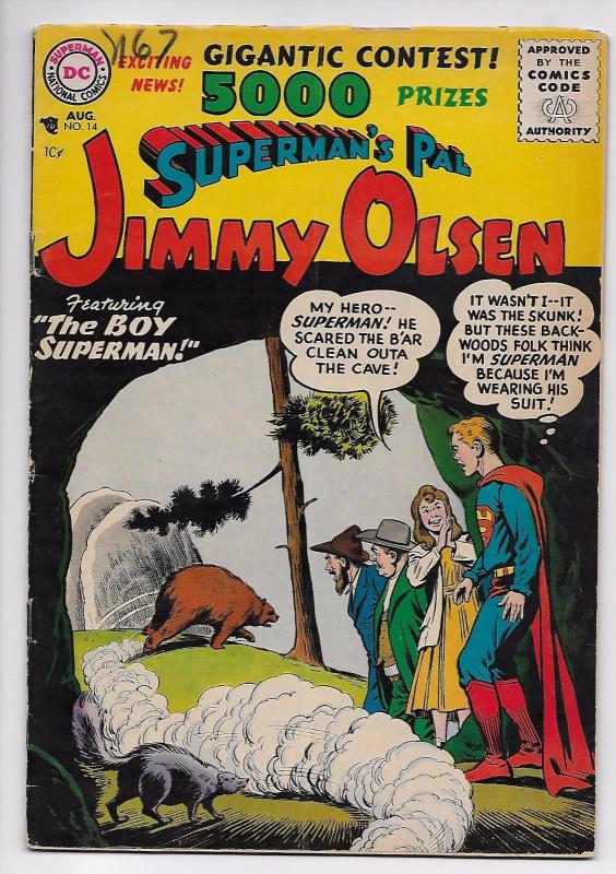 Superman's Pal Jimmy Olsen #14 - The Boy Superman! (DC, 1956) - VG+