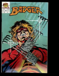 Lot Of 10 Comics Badger # 29 30 31 32 35 36 37(2) 38 Badrock And Company 4 JF2 