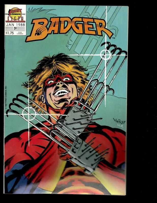 Lot Of 10 Comics Badger # 29 30 31 32 35 36 37(2) 38 Badrock And Company 4 JF2 