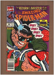 Amazing Spider-man #339 Newsstand Marvel 1990 RETURN SINISTER SIX VF/NM 9.0