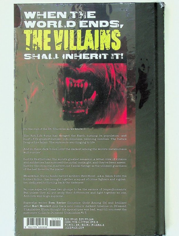 DCEASED UNKILLABLES Hardcover DC Comics Tom Taylor Graphic Novel
