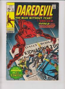 Daredevil #75 VG+ april 1971 - first appearance of el condor - conway & colan