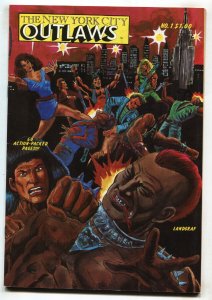 NEW YORK CITY OUTLAWS #1--1985--Signed by KEN LANDGRAF--comic book