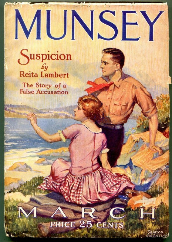 Munsey Magazine March 1924- Reita Lambert- DeAlton Valentine cover VG/F