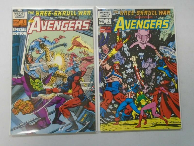 Kree-Skrull War Starring the Avengers set #1+2 (1983) 6.0/FN