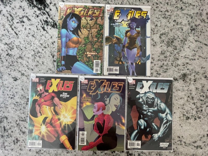 Lot Of 5 Exiles Marvel Comic Books # 32 34 40 41 42 NM 1st Prints X-Men 2 J808