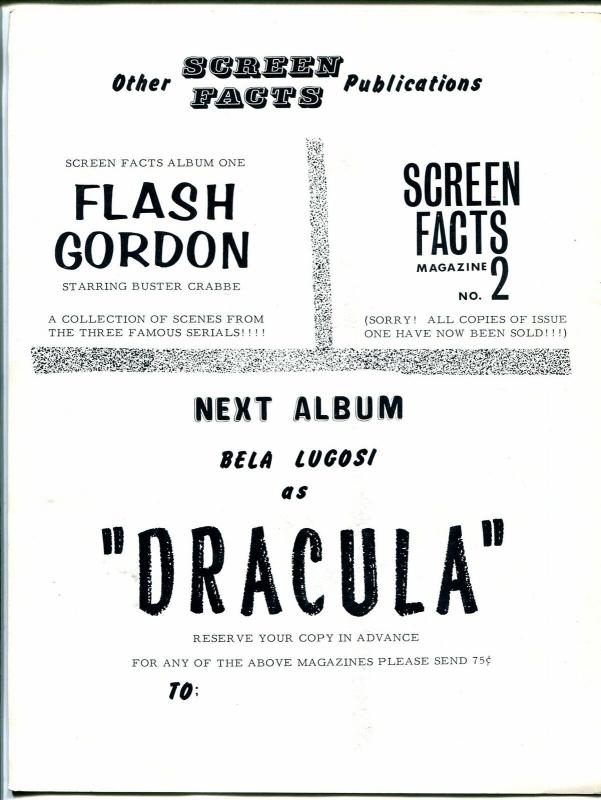 Screen Facts Album #2 1960's-1931 Frankenstein-Boris Karloff-full page photos-FN