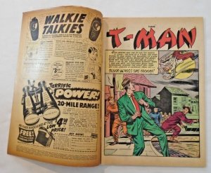 T-Man (1953 Quality) #10vgf; Glossy, Bright. Crandall Cover.