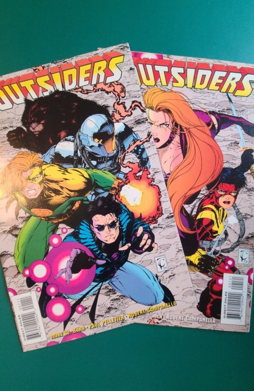 Outsiders #1 Alpha & Omega Covers (Lot 2 bks) (1993) VF/NM