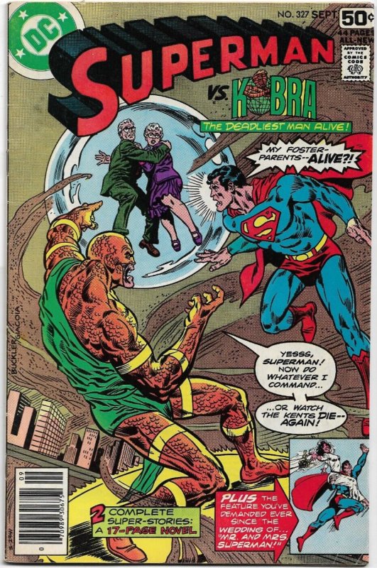 Superman327 VF 1978 DC Bronze AGE Comics Comic Books Bronze Age