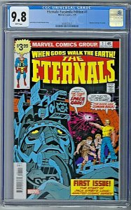 Eternals # 1 Facsimile Edition 9.8 CGC Marvel 2020