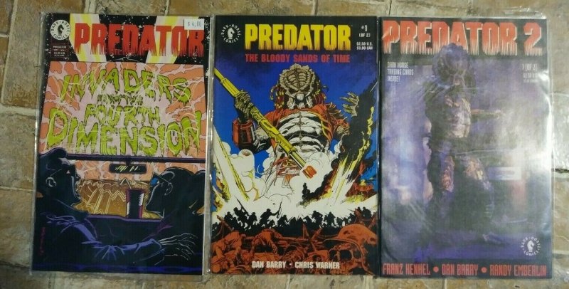 PREDATOR  COMICS  BLOODY SANDS OF TIME # 1 +INVADRES FROM THE 4TH DIMEN