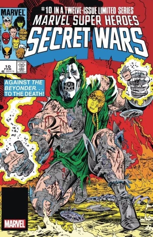 ? MARVEL SUPER HEROES SECRET WARS #10 FOILl & FACSIMILE & - PRESALE 10/2 Doom