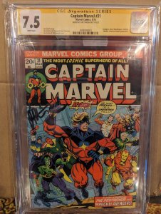 Captain Marvel #31 (1974) CGC 7.5 Signature Series: Jim Stralin