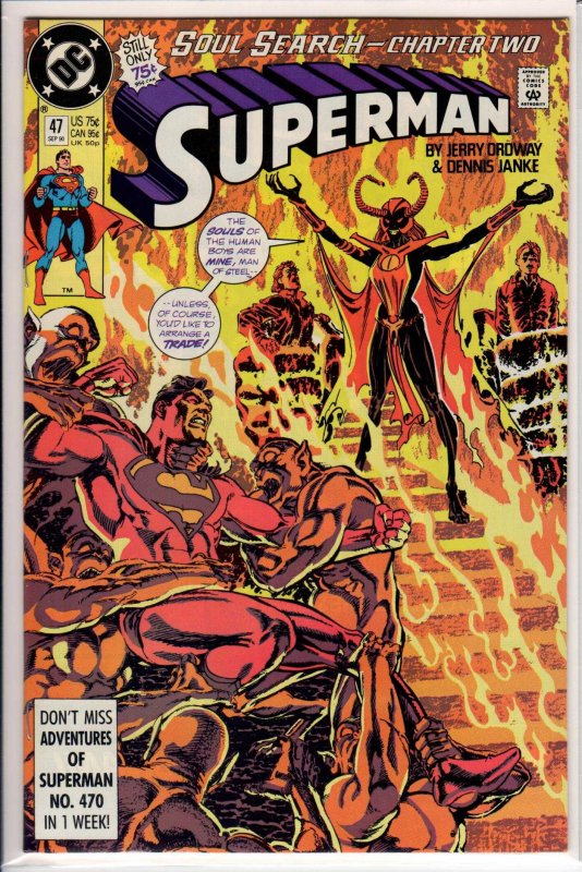 Superman #47 Direct Edition (1990) 9.6 NM+