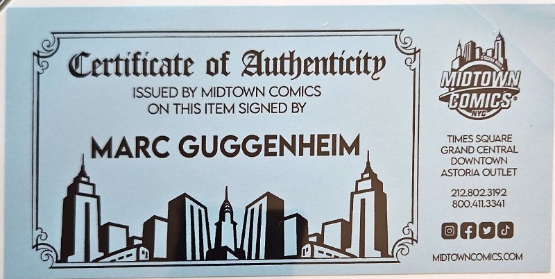 Doom Bring On the Bad Guys! Midtown Variant Signed Cover! Signed By Guggenheim!