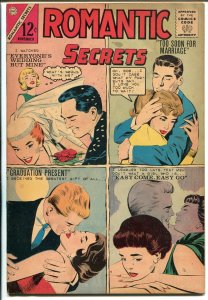 Romantic Secrets #47 1960-Charlton-4 panel cover-bride story-FN
