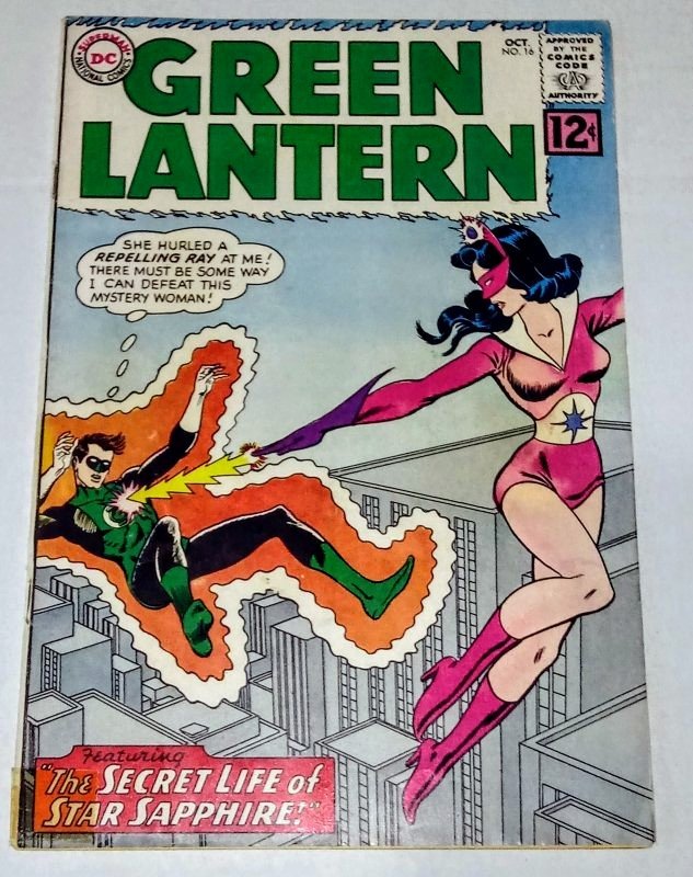 Green Lantern #16 (4.0) 1st appearance STAR-SAPHIRE! Silver Age DC ID#14D