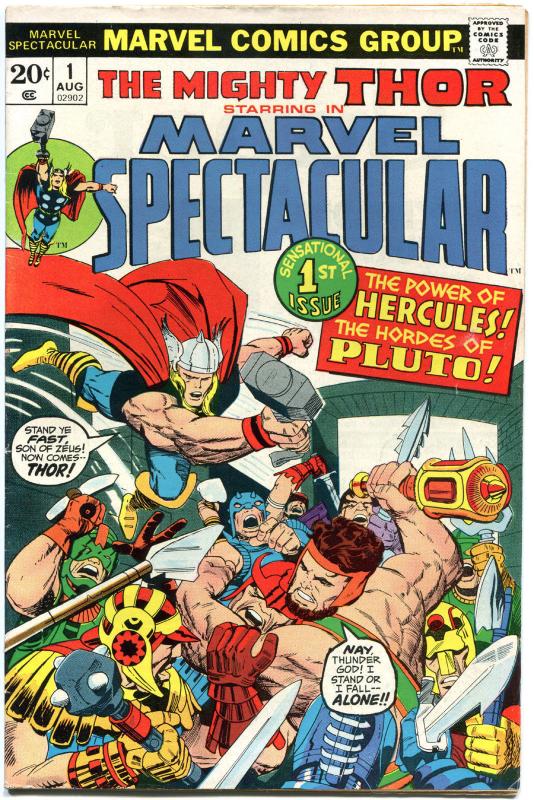 MARVEL SPECTACULAR #1 2 3 4 5 6 7, Jack Kirby, Hercules, Thor, 1973, 7 issues