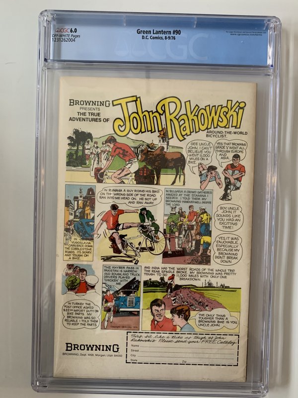 Green Lantern #90, Volume 1, CGC 6.0