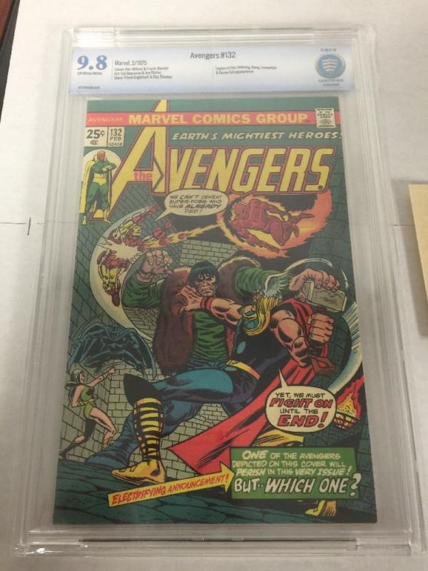 Avengers 132 Cbcs 9.8 Ow/w Pages Pedigree 2nd Mile High Collection Like Cgc