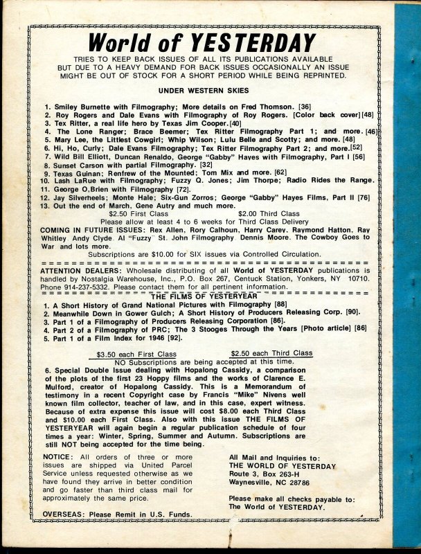 Under Western Skies #13 3/1981-Gene Autry-Ken Maynard-B-Westerns-VG