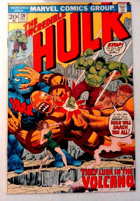 Incredible Hulk #170 Marvel 1973 VF- Bronze Age Comic Book 1st Print