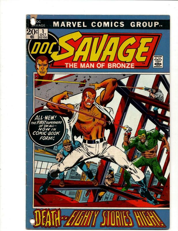 Lot Of 8 Mixed Comics Doc Savage, Elf Quest, X-men, Alpha Flight, Spiderman  WS4