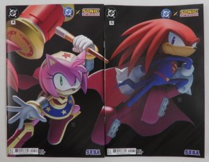 DC X Sonic the Hedgehog #1-5 VF/NM complete series connecting covers ; DC (AC73)