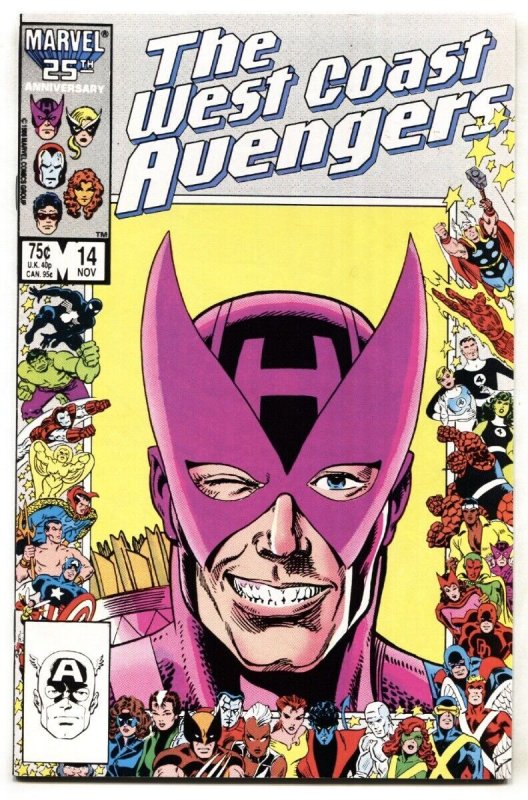 West Coast Avengers #14-1986-Marvel-HAWKEYE comic book