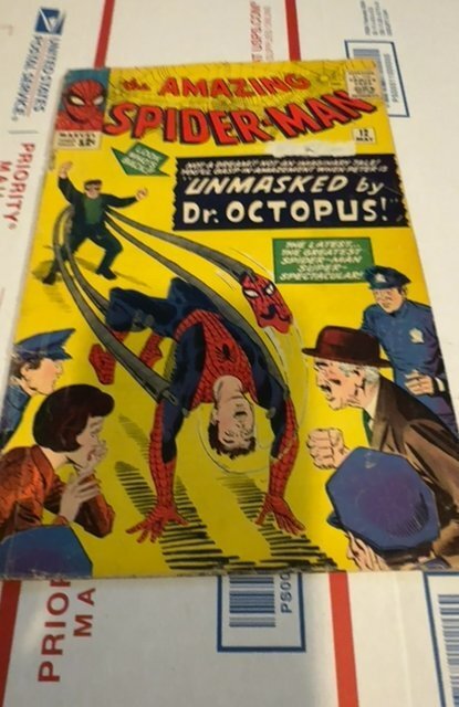 The Amazing Spider-Man #12 (1964)unmasked by Doc Ock see descrition
