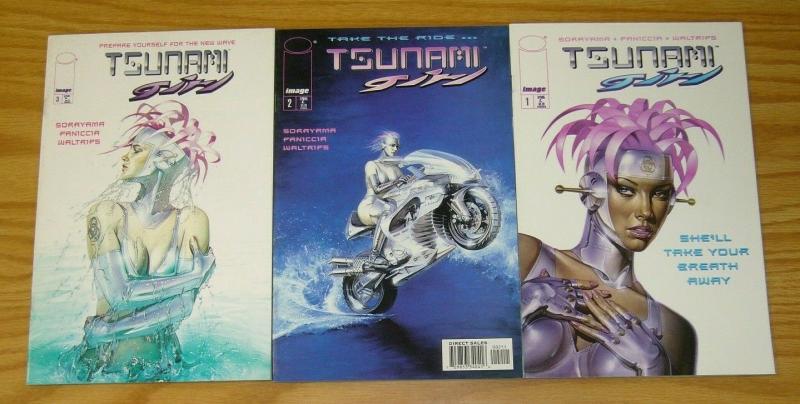 Tsunami Girl #1-3 VF/NM complete series - hajime sorayama covers - mark paniccia