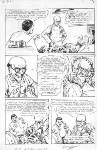 Battle Aces #1 p.8 Scientist Experiments Signed art by Sam Glanzman