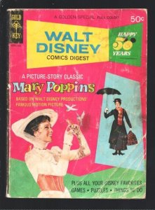 Walt Disney Comic Digest #42 1973-Gold Key-Mary Poppin's Photo Cover-Mickey-D...